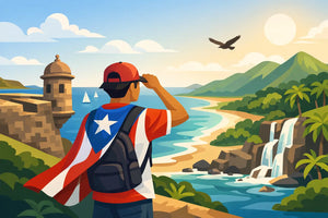 Ejemplo de look con orgullo boricua para explorar