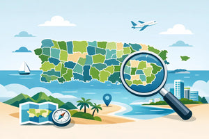 Cómo usar un mapa de pueblos de Puerto Rico