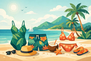 Trajes de baño tropicales para disfrutar la isla