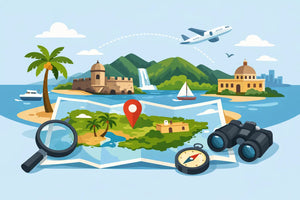 Guía de mapa turístico de Puerto Rico