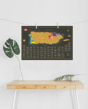 Touristic Scratch off Map of Puerto Rico